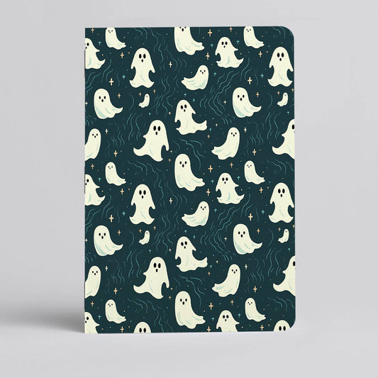 Friendly Ghost Notebook/Journal - Cute Ghost Pattern
