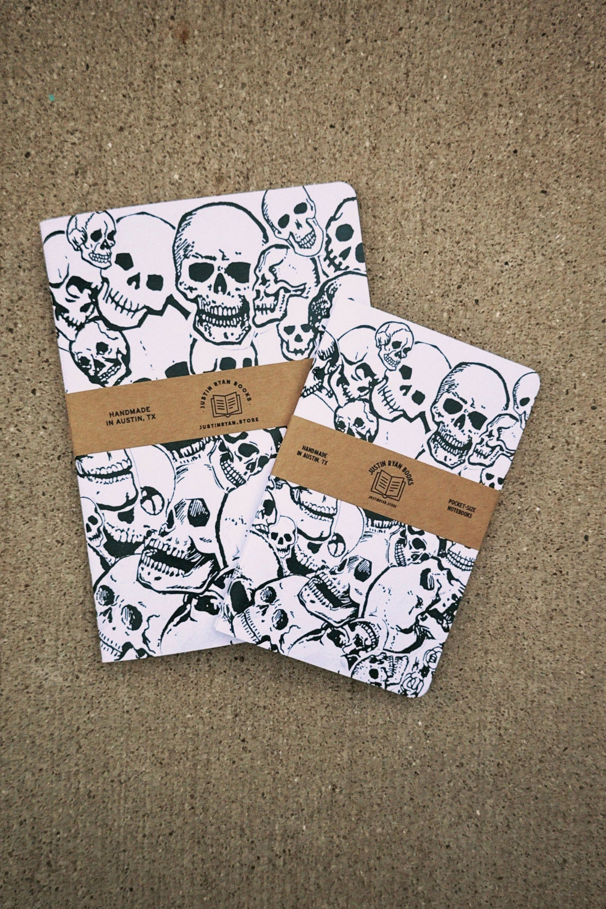 Grim Skull Mound Notebook/Journal Collage Grunge Style