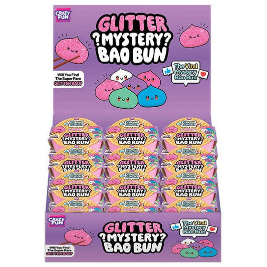Glitter Mystery Bao Bun 4" Dumpling Squishy Fidget Toy (1pc)