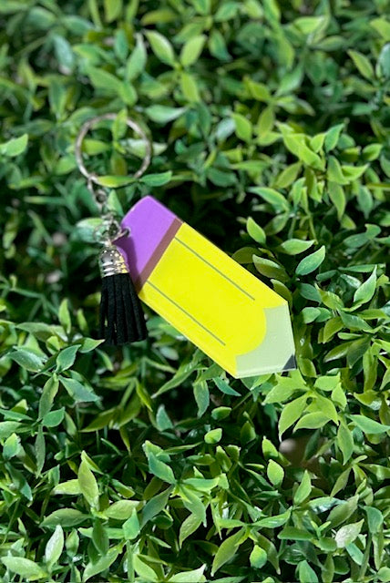 Keychain Charm - Teacher Pencil