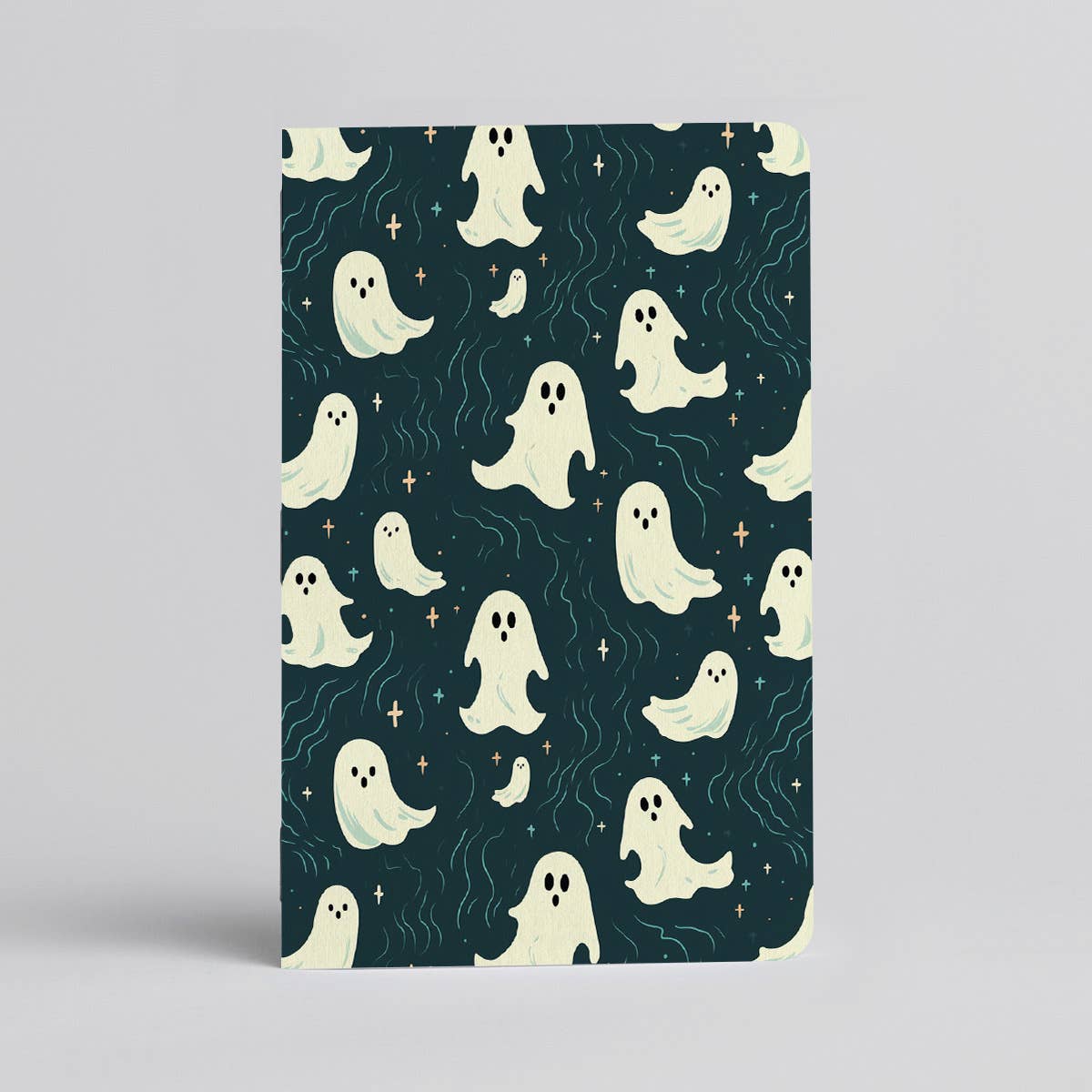 Friendly Ghost Notebook/Journal - Cute Ghost Pattern