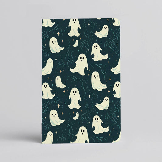 Friendly Ghost Notebook/Journal - Cute Ghost Pattern