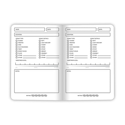 Donut Logbook - 20 page book - Review donut shops