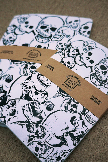 Grim Skull Mound Notebook/Journal Collage Grunge Style