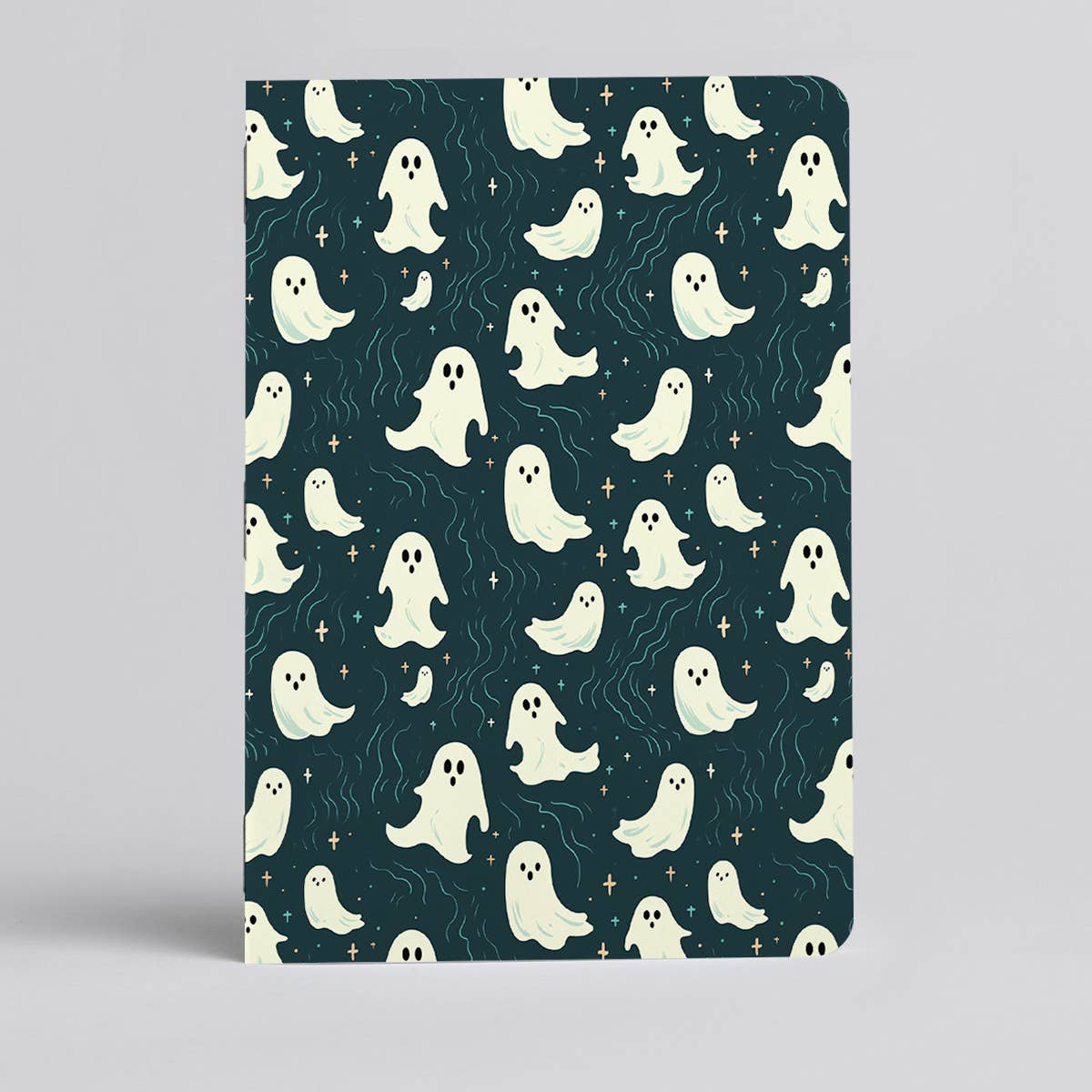 Friendly Ghost Notebook/Journal - Cute Ghost Pattern