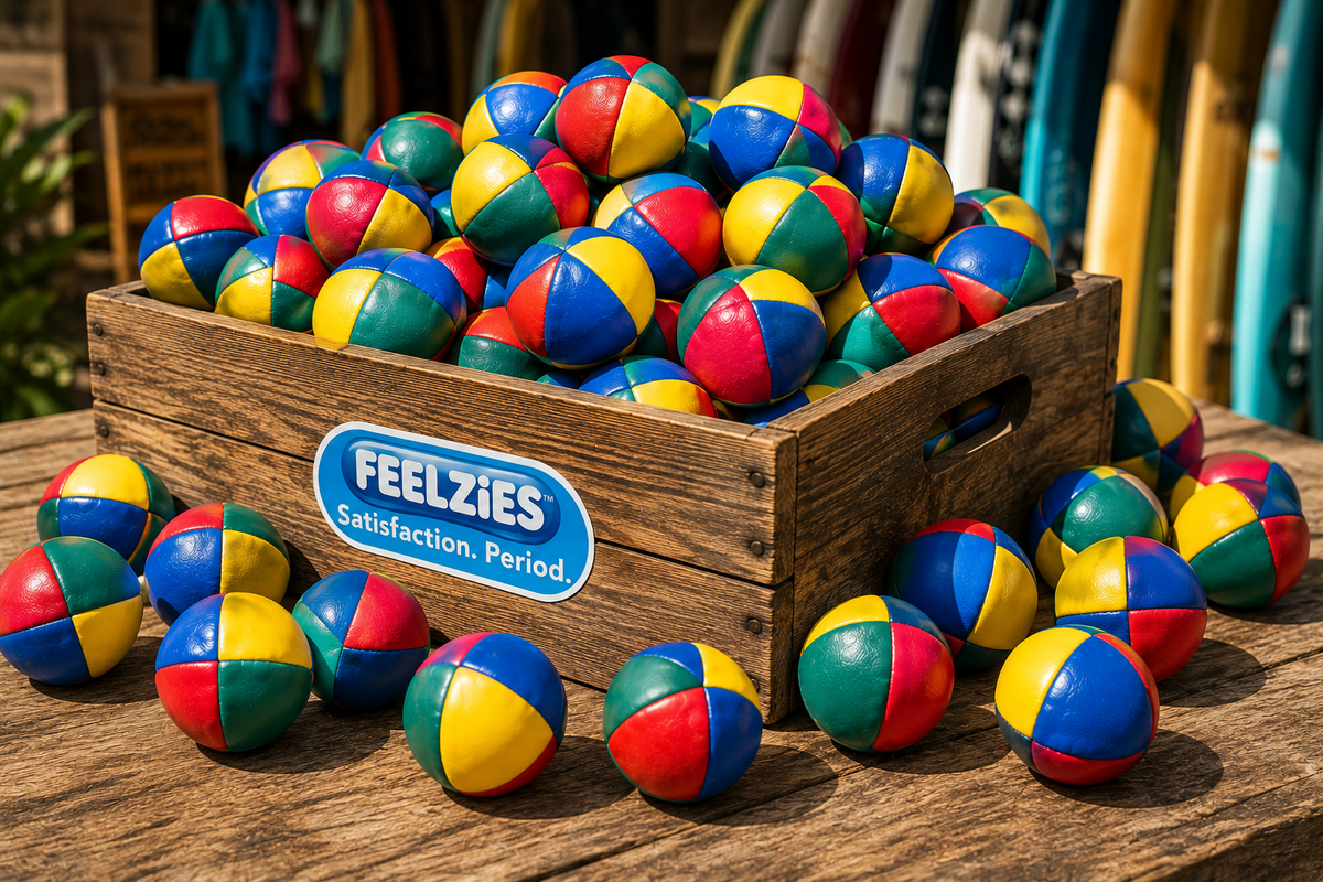 Feelzies™ Soft Touch Footbags – Large Profile - 9 Pack