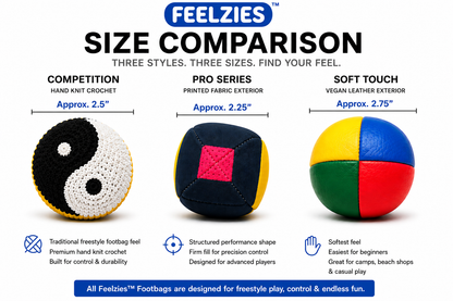 Feelzies™ Soft Touch Footbags – Large Profile - 9 Pack